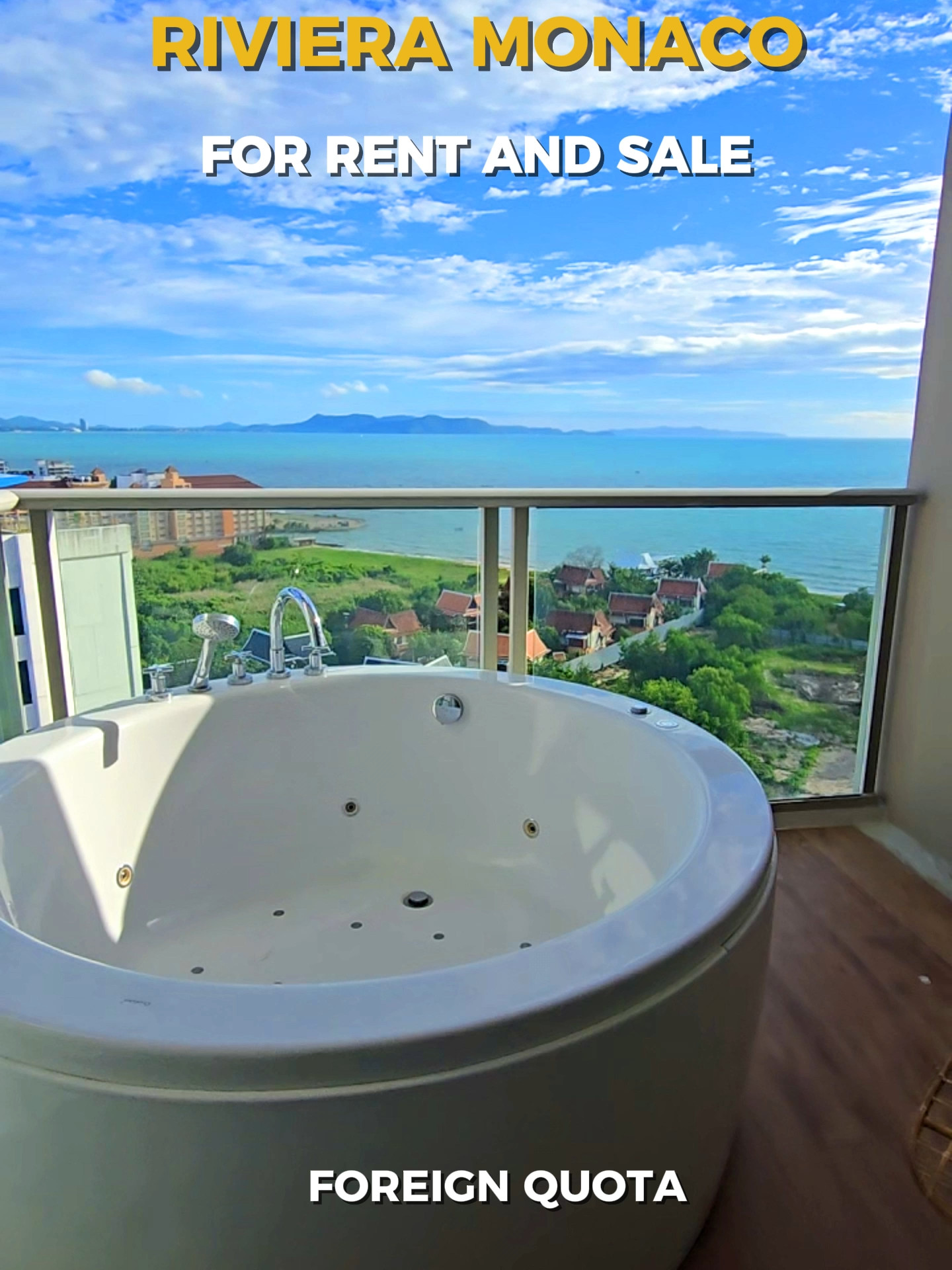 The Riviera Monaco *BIG ROOM* -1 Bedroom, Sea View Condo with Jacuzzi – For Sale 4.99 MB / Rent 25,000 THB - video
